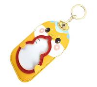 CORHAD Glücksbringer Schlüsselanhänger mit PU Leder Doppelte Kartenfächer für Ausweis und Kreditkarten Chinesisches Jahr der Schlange Modischer Neujahrsanhänger für Gute Fortune und