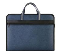CORHAD Multilagige Blaue Dokumententasche aus Canvas mit Reißverschluss Handliche Reisemappe für Dokumente zur Einfachen Organisation und Aufbewahrung Beim Reisen