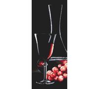 Coricamo Stickset Kreuzstich Komplettset für Erwachsene | Zählmuster Stickerei Set mit Aida-Stoff 14ct, Stickgarn, Nadel & Muster | DIY Handarbeit Anfänger & Fortgeschrittene |Roséweinglas