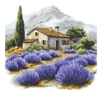 Coricamo Stickset Kreuzstich Komplettset für Erwachsene | Zählmuster Stickerei Set mit Aida-Stoff 14ct, Stickgarn, Nadel & Muster | DIY Handarbeit Anfänger & Fortgeschrittene | Bergige Provence