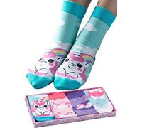 corimori Gr. 36-42 Witzige Anime Baumwolle Socken 4er Set in Geschenk-Verpackung