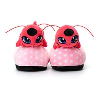 corimori Miraculous Ladybug Plüsch-Hausschuhe Kwami Tikki für Mädchen, Jungen, Erwachsene | Rot, EU Einheitsgr. 34-44 | Pantoffeln Schuhe