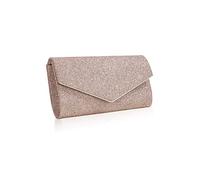 CORIOS Abendtasche Damen Kette Clutch Bag Glitzer Henkeltasche Hochzeit Brautbörse Glänzend Schultertasche Elegante Umhängetasche Klein Tasche für Hochzeit Abschlussball Bankett-Party Champagner