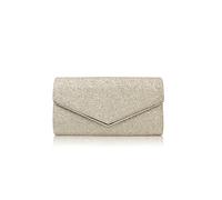 CORIOS Abendtasche Damen Kette Clutch Bag Glitzer Henkeltasche Hochzeit Brautbörse Glänzend Schultertasche Elegante Umhängetasche Klein Tasche für Hochzeit Abschlussball Bankett-Party Gold