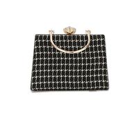 CORIOS Abendtasche Damen Kette Clutch Shiny Strass Handtasche Klein Tasche Diamant Clutch Bag Elegante Schultertasche Umhängetasche für Hochzeit Abschlussball Bankett-Party Schwarz