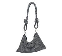 CORIOS Abendtasche Damen Shiny Strass Handtasche Glitzer Umhängetasche Diamant Clutch Bag Klein Tasche Strasssteine Schultertasche für Hochzeit Abschlussball Bankett-Party Schwarz