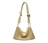 CORIOS Abendtasche Damen Shiny Strass Handtasche Glitzer Umhängetasche Diamant Clutch Bag Klein Tasche Strasssteine Schultertasche für Hochzeit Abschlussball Bankett-Party Gold