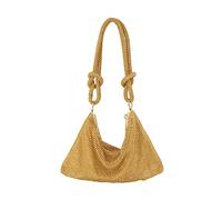 CORIOS Abendtasche Damen Strass Clutch Bag Shiny Diamant Handtasche Strasssteine Schultertasche Glitzer Umhängetasche Klein Tasche für Hochzeit Abschlussball Bankett-Party Gold A