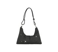 CORIOS Abendtasche Damen Strass Handtasche Strasssteine Schultertasche Shiny Diamant Clutch Bag Klein Tasche Glitzer Umhängetasche für Hochzeit Bankett-Party Abschlussball Schwarz