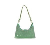 CORIOS Abendtasche Damen Strass Handtasche Strasssteine Schultertasche Shiny Diamant Clutch Bag Klein Tasche Glitzer Umhängetasche für Hochzeit Bankett-Party Abschlussball Grün