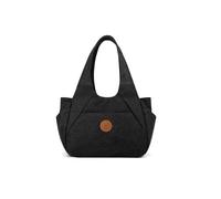 CORIOS Canvas Handtasche Damen Schultertasche Casual Henkeltaschen Große Kapazität Tragetasche Multifunktionale Henkeltasche Tote Beutel für Reise Arbeit Shopper Täglich Schwarz