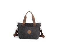 CORIOS Canvas Handtasche Damen Schultertasche Leichtgewicht Umhängetasche Mittlere Kapazität Tote Beutel Tragetasche mit Mehreren Taschen Casual Henkeltaschen Schwarz