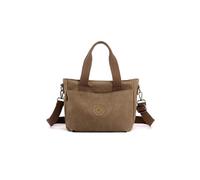 CORIOS Canvas Handtasche Damen Schultertasche Leichtgewicht Umhängetasche Mittlere Kapazität Tote Beutel Tragetasche mit Mehreren Taschen Casual Henkeltaschen Kaffee