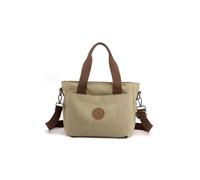 CORIOS Canvas Handtasche Damen Schultertasche Leichtgewicht Umhängetasche Mittlere Kapazität Tote Beutel Tragetasche mit Mehreren Taschen Casual Henkeltaschen Khaki