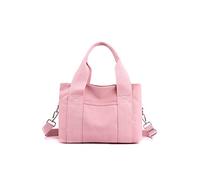 CORIOS Canvas Schultertasche Damen Handtasche Casual Umhängetasche Mittlere Kapazität Henkeltaschen Multifunktionale Tote Beutel Mode Arbeit Shopper Reise Alltag Tragetasche Rosa