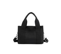 CORIOS Canvas Schultertasche Damen Handtasche Casual Umhängetasche Mittlere Kapazität Henkeltaschen Multifunktionale Tote Beutel Mode Arbeit Shopper Reise Alltag Tragetasche Schwarz