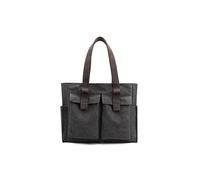 CORIOS Canvas Schultertasche Damen Handtasche Große Kapazität Tragetasche Casual Henkeltaschen Multifunktionale Tote Beutel Henkeltasche für Arbeit Schule Shopper Reise Schwarz