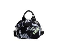 CORIOS Canvas Schultertasche Damen Handtasche Leicht Umhängetasche Henkeltasche Casual Tragetasche Tote Beutel Arbeit Schule Einkaufen Reise Alltag Henkeltaschen Schwarz