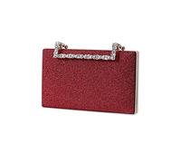 CORIOS Clutch Damen Glitzer Abendtasche Funkelnd Schultertasche Hochzeit Brautbörse Handtasche Glänzend Umhängetasche Cocktail Party Abschlussball Tasche für Frauen Rot