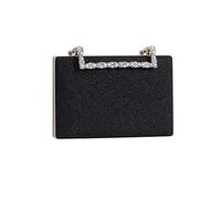 CORIOS Clutch Damen Glitzer Abendtasche Funkelnd Schultertasche Hochzeit Brautbörse Handtasche Glänzend Umhängetasche Cocktail Party Abschlussball Tasche für Frauen Schwarz