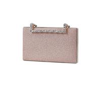 CORIOS Clutch Damen Glitzer Abendtasche Funkelnd Schultertasche Hochzeit Brautbörse Handtasche Glänzend Umhängetasche Cocktail Party Abschlussball Tasche für Frauen Roségold