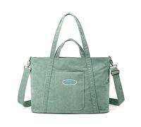 CORIOS Cord Umhängetasche Damen Handtasche Große Kapazität Tote Beutel Casual Henkeltasche Tragetasche Multifunktionale Schultertasche Henkeltaschen Für Alltag Büro Schulausflug Einkauf Hellgrün