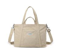 CORIOS Cord Umhängetasche Damen Handtasche Große Kapazität Tote Beutel Casual Henkeltasche Tragetasche Multifunktionale Schultertasche Henkeltaschen Für Alltag Büro Schulausflug Einkauf Khaki