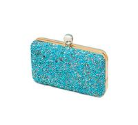 CORIOS Damen Abendtasch Strass Clutch Tasche Formale Handtasche Elegante Schultertasche Klein Tasche Luxuriös Umhängetasche Abschlussball Party Hochzeit Brauttasche für Frauen Blau