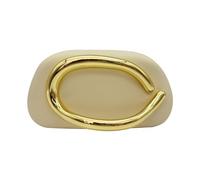CORIOS Damen Abendtasche Acryl PU Leder Clutch Tasche Metallgriff Handtasche Hochzeit Brautbörse Kette Schultertasche Klein Tasche Elegante Umhängetasche für Abschlussball Bankett-Party Beige