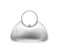 CORIOS Damen Abendtasche Glänzendes PU Leder Clutch Tasche Shiny Handtasche Hochzeit Brautbörse Klein Tasche Kette Schultertasche Elegante Umhängetasche für Abschlussball Bankett-Party Silber