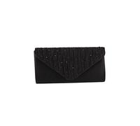 CORIOS Damen Abendtasche Glitter Strass Clutch Tasche Envelope Henkeltasche Glänzend Umhängetasche Glitzer Hochzeit Brautbörse Elegante Schultertasche für Hochzeit Abschlussball Bankett-Party Schwarz
