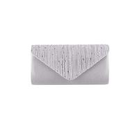 CORIOS Damen Abendtasche Glitter Strass Clutch Tasche Envelope Henkeltasche Glänzend Umhängetasche Glitzer Hochzeit Brautbörse Elegante Schultertasche für Hochzeit Abschlussball Bankett-Party Silber