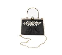 CORIOS Damen Abendtasche Glitzer Strass Clutch Tasche Hochzeit Brautbörse Handtasche Pailletten Schultertasche Elegante Diamant Umhängetasche Klein Tasche Schwarz