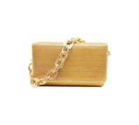 CORIOS Damen Abendtasche Hochzeit Brautbörse Handtasche Glitzer Pailletten Clutch Tasche Elegante Schultertasche Funkelnd Kettentasche Tasche Glänzend Umhängetasche Gelb