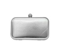 CORIOS Damen Abendtasche PU Leder Clutch Tasche Hochzeit Brautbörse Handtasche Kette Schultertasche Klein Tasche Elegante Umhängetasche für Abschlussball Bankett-Party Silber