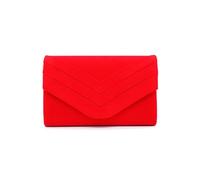 CORIOS Damen Abendtasche Samt Clutch Tasche Envelope Henkeltasche Hochzeit Brautbörse Elegante Schultertasche Retro Umhängetasche für Hochzeit Abschlussball Bankett-Party Rot