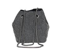 CORIOS Damen Abendtasche Shiny Strass Handtasche Strasssteine Bucket Bag Diamant Clutch Bag Glitzer Umhängetasche Klein Tasche Schultertasche für Hochzeit Bankett-Party Abschlussball Schwarz