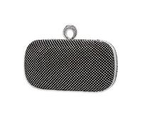 CORIOS Damen Abendtasche Strass Handtasche Damen Glitzer Clutch Strasssteine Schultertasche Braut Handtasche Abnehmbarer Kette Umhängetasche Klein Tasche für Hochzeit Abendparty Tanzparty Schwarz