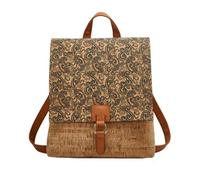 CORIOS Damen Bohemian Rucksack Schulranzen aus Kork Schulrucksack mit Ethnischer Geometrischer Druck Mädchen Schultaschen Beiläufig Daypacks Retro Schultasche Handtasche für Alltag Reise Blumig