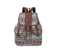 CORIOS Damen Bohemian Rucksack Schulrucksack mit Ethnischer Geometrischer Druck Polyester Schulranzen Schultasche Handtasche mit Kordelverschluss Beiläufig Daypacks Mädchen Schultaschen Mehrfarbig A