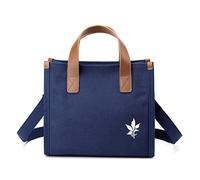 CORIOS Damen Canvas Handtasche Casual Umhängetasche Henkeltasche Multifunktionale Tragetasche Tote Beutel Henkeltaschen für Arbeit Schule Shopper Alltag Reise Dunkelblau