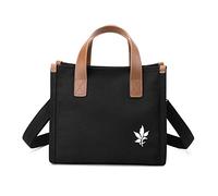 CORIOS Damen Canvas Handtasche Casual Umhängetasche Henkeltasche Multifunktionale Tragetasche Tote Beutel Henkeltaschen für Arbeit Schule Shopper Alltag Reise Schwarz
