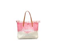 CORIOS Damen Canvas Handtasche Sommer Strand Tasche Böhmische Tote Beutel Große Schultertasche Casual Henkeltaschen Bunte Gestrickte Tasche für Reise Urlaub Strand Täglicher Gebrauch Rosa