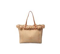 CORIOS Damen Canvas Handtasche Sommer Strand Tasche Große Schultertasche Böhmische Tote Beutel Bunte Gestrickte Tasche Casual Henkeltaschen für Reise Urlaub Strand Täglicher Gebrauch Khaki