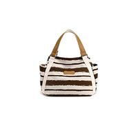 CORIOS Damen Canvas Henkeltasche Multi-Color Streifen Tragetasche Casual Patchwork Tote Beutel Handtasche im Retro-Stil Multifunktionale Unterarmtasche für Schule Reise Shopper Arbeit Kaffee