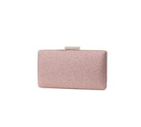 CORIOS Damen Clutch Abendtasche mit Pailletten Clutch Tasche mit Kette Glitter Handtasche Glänzend Schultertasche Modisch Portemonnaie Tasche für Hochzeit Cocktailparty Tanzparty Geburtstag Roségold