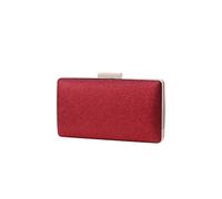 CORIOS Damen Clutch Abendtasche mit Pailletten Clutch Tasche mit Kette Glitter Handtasche Glänzend Schultertasche Modisch Portemonnaie Tasche für Hochzeit Cocktailparty Tanzparty Geburtstag Rot