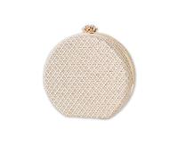 CORIOS Damen Clutch Rund Abendtasche Elegant Handtasche Abnehmbarer Kette Schultertasche Luxus Portemonnaie Tasche Brauttasche Messenger Bag für Hochzeit Abendparty Tanzparty Bankett Gelb