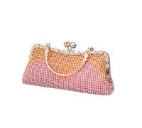 CORIOS Damen-Clutch Strasssteine Abendtasche Strass Handtasche Diamant Schultertasche Klein Tasche Elegante Umhängetasche für Hochzeit Abschlussball Bankett-Party Rosa