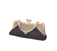 CORIOS Damen-Clutch Strasssteine Abendtasche Strass Handtasche Diamant Schultertasche Klein Tasche Elegante Umhängetasche für Hochzeit Abschlussball Bankett-Party Schwarz